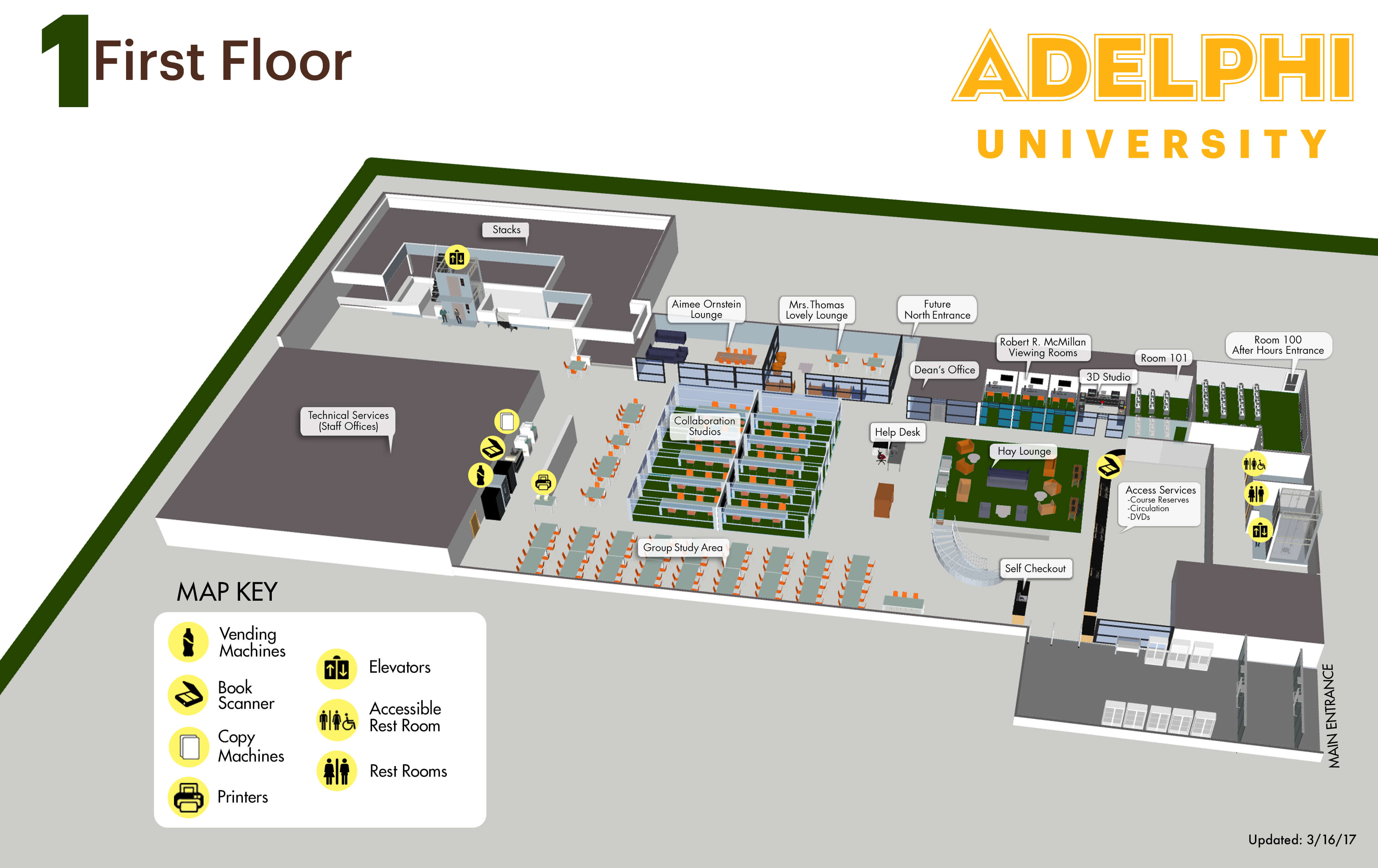 Library Floor Maps Adelphi University Libraries