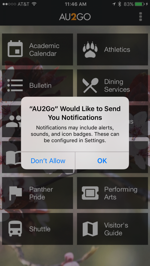 AU2Go Push Notifications