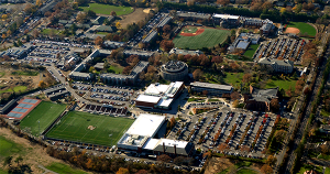 Aerial view of Adelphi University