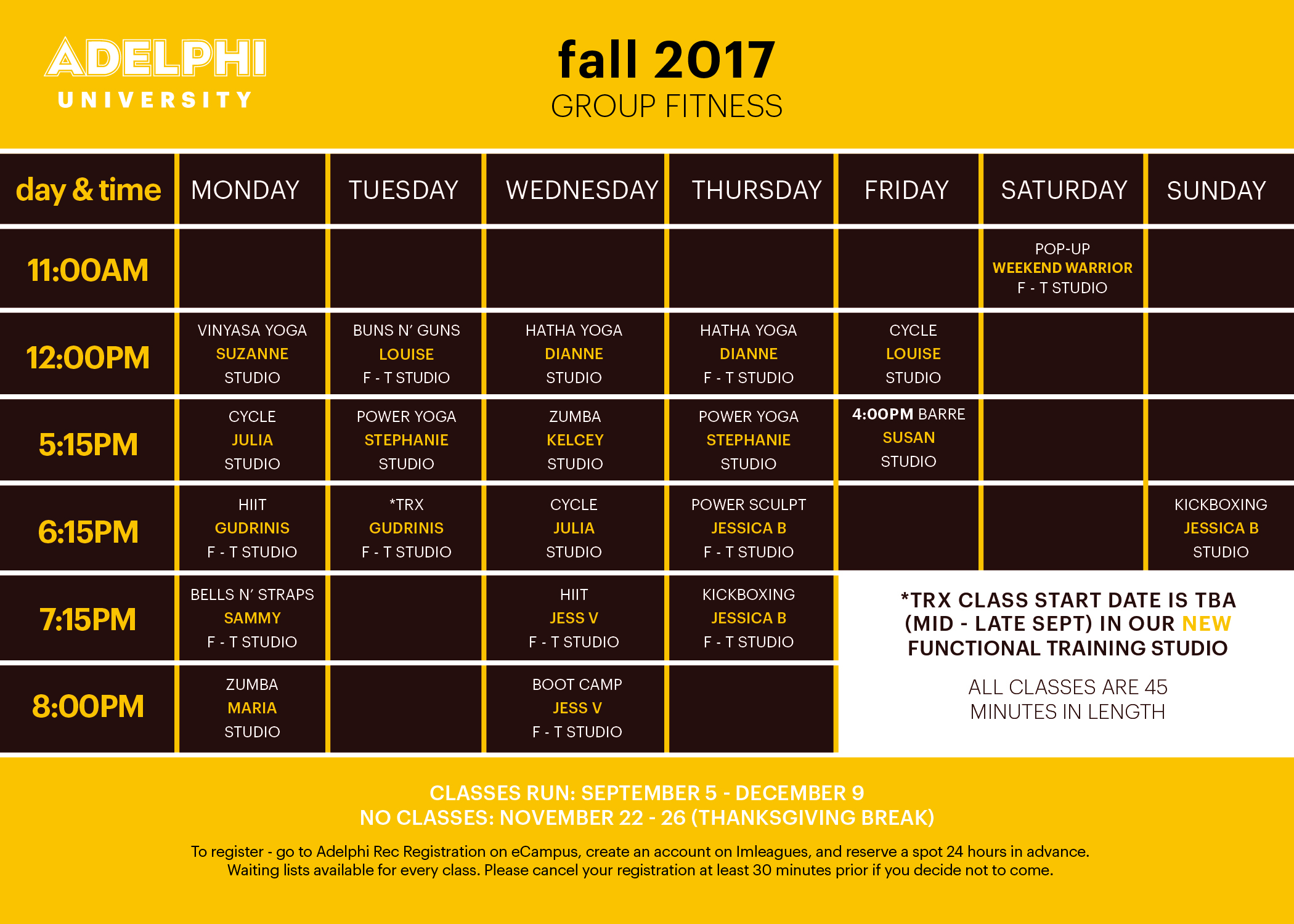 Group Fitness Adelphi University