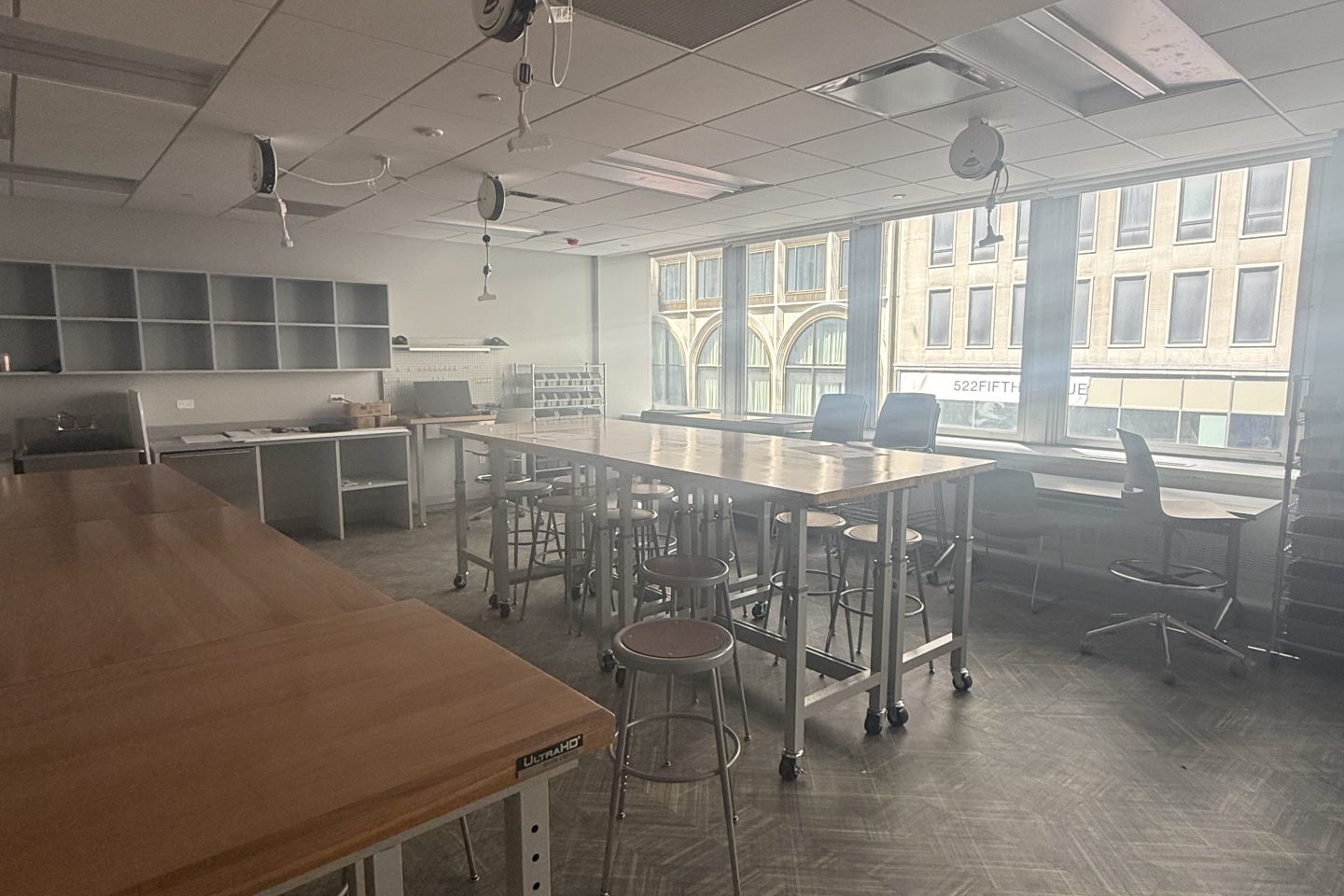 Lab with tables and chairs