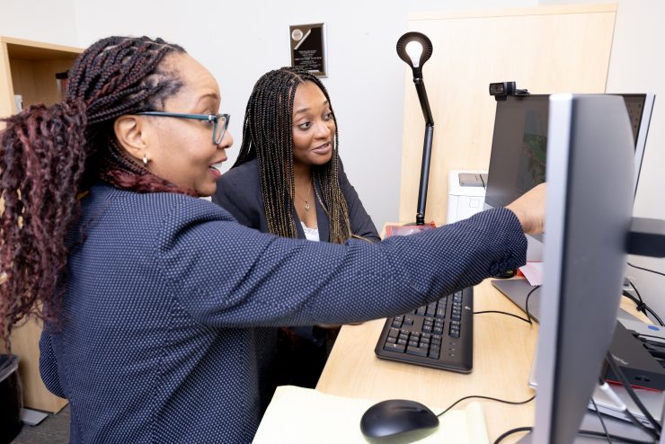 Adelphi professors work one-on-one with our graduate students