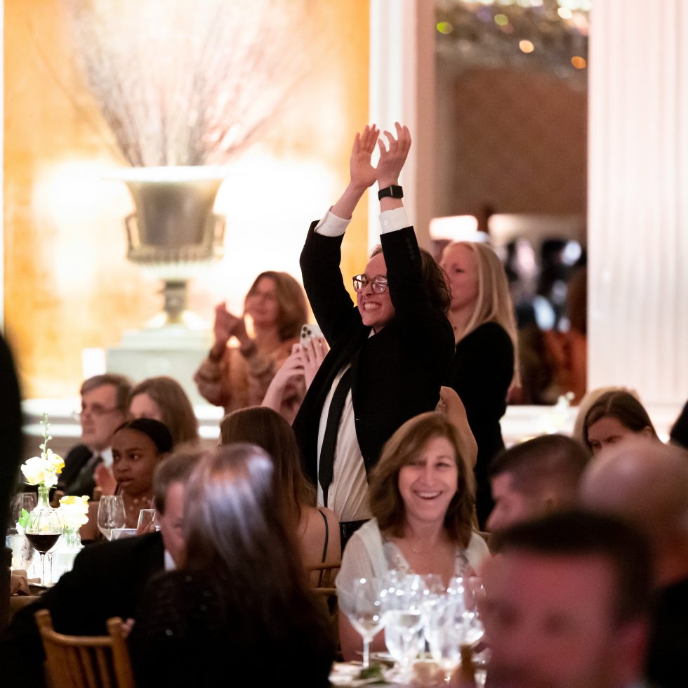 Standing ovation and cheering during the Gala at Adelphi University