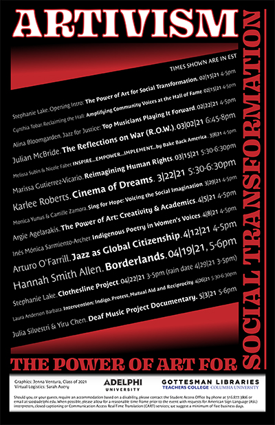 Artivism Event Series Poster
