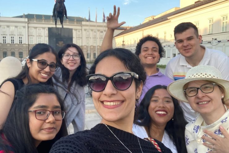 Adelphi students recently joined Professor Justyna Widera-Kalinowska, PhD, in Poland for a study abroad program, the NSF IRES International Research Experience for Students.