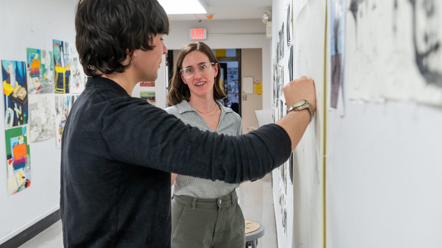 Drawing in the studio art program