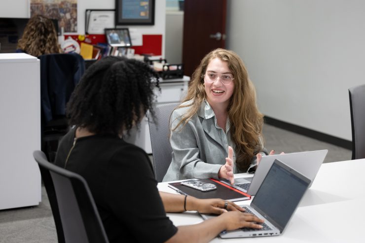 Mariami Shvangiradze interning at a nonprofit through the Jaggar Community Fellows Program at Adelphi University
