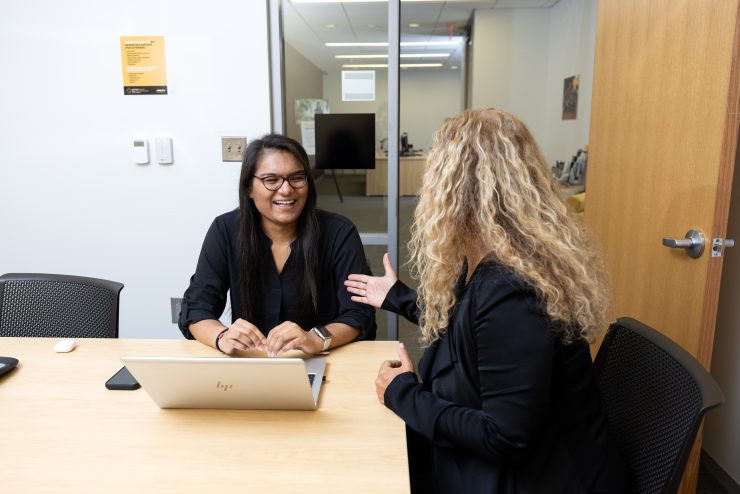 Adelphi student Riyahiteshkumar Shah during her nonprofit internship.
