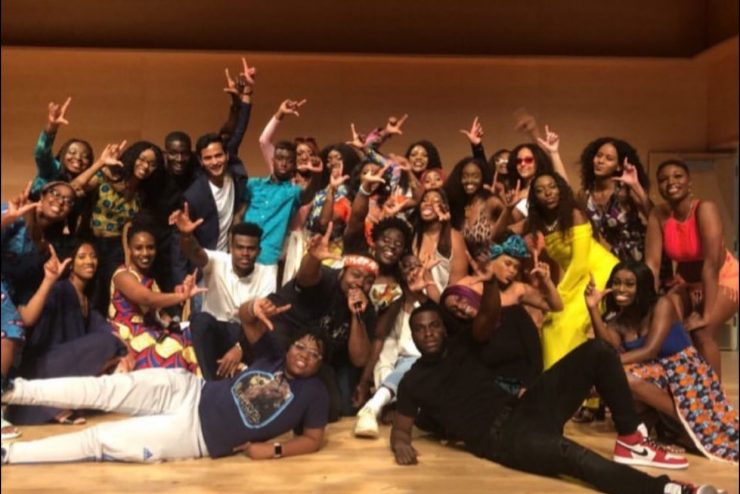 Group picture of African Student Association at Adelphi University.