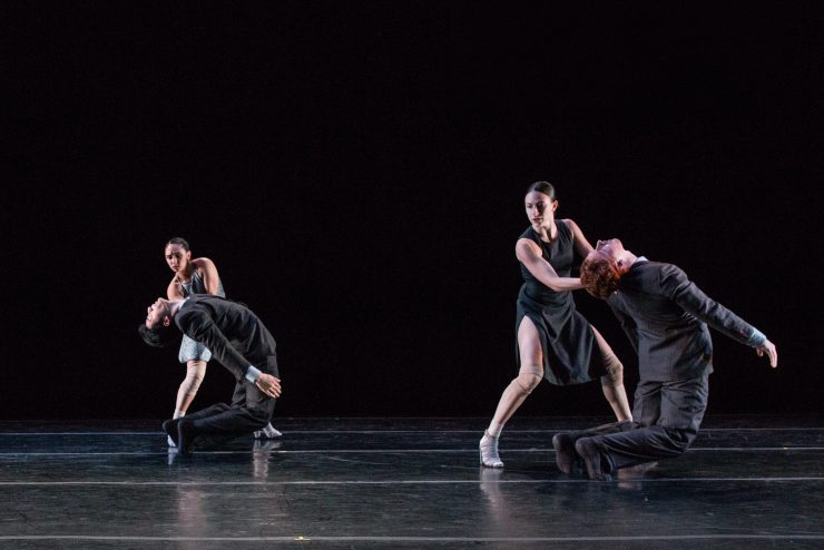 Four Adelphi dancers on stage