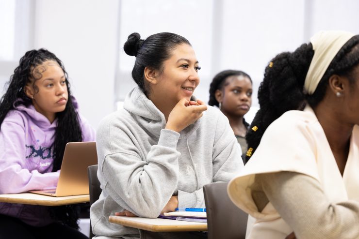 Adelphi students in an African, Black and Caribbean Studies class.