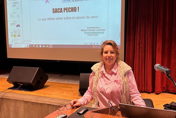 Sandra Martinez, Bilingual Outreach Coordinator for the Adelphi NY Statewide Breast Cancer Program presented a breast cancer workshop at the Port Washington Public Library. See less
