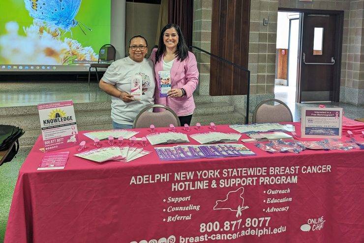 The Adelphi NY Statewide Breast Cancer Program and Sisters United In Health Hermanas Unidas en la Salud is participating in Opening Word's Annual Health Fair in Amityville.