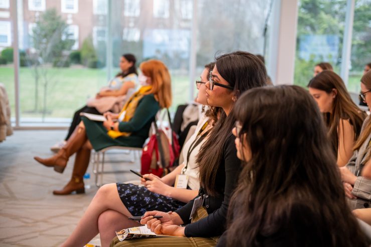 audience listening during Adelphi Women's Leadership Conference