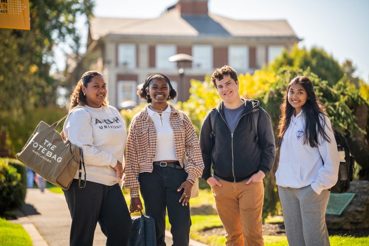 Adelphi students on campus