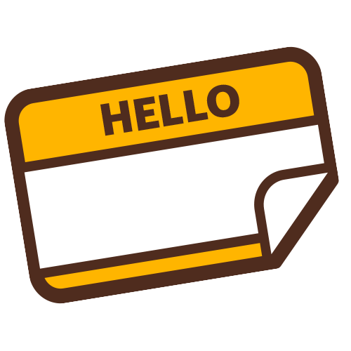"Hello" Name Tag Icon