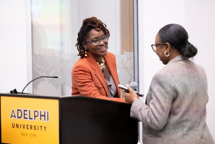 Adelphi’s award-winning Mentoring Program has helped bring about a culture shift at the University. Chotsani Williams West, MA ’07 has led the program since its inception in 2014