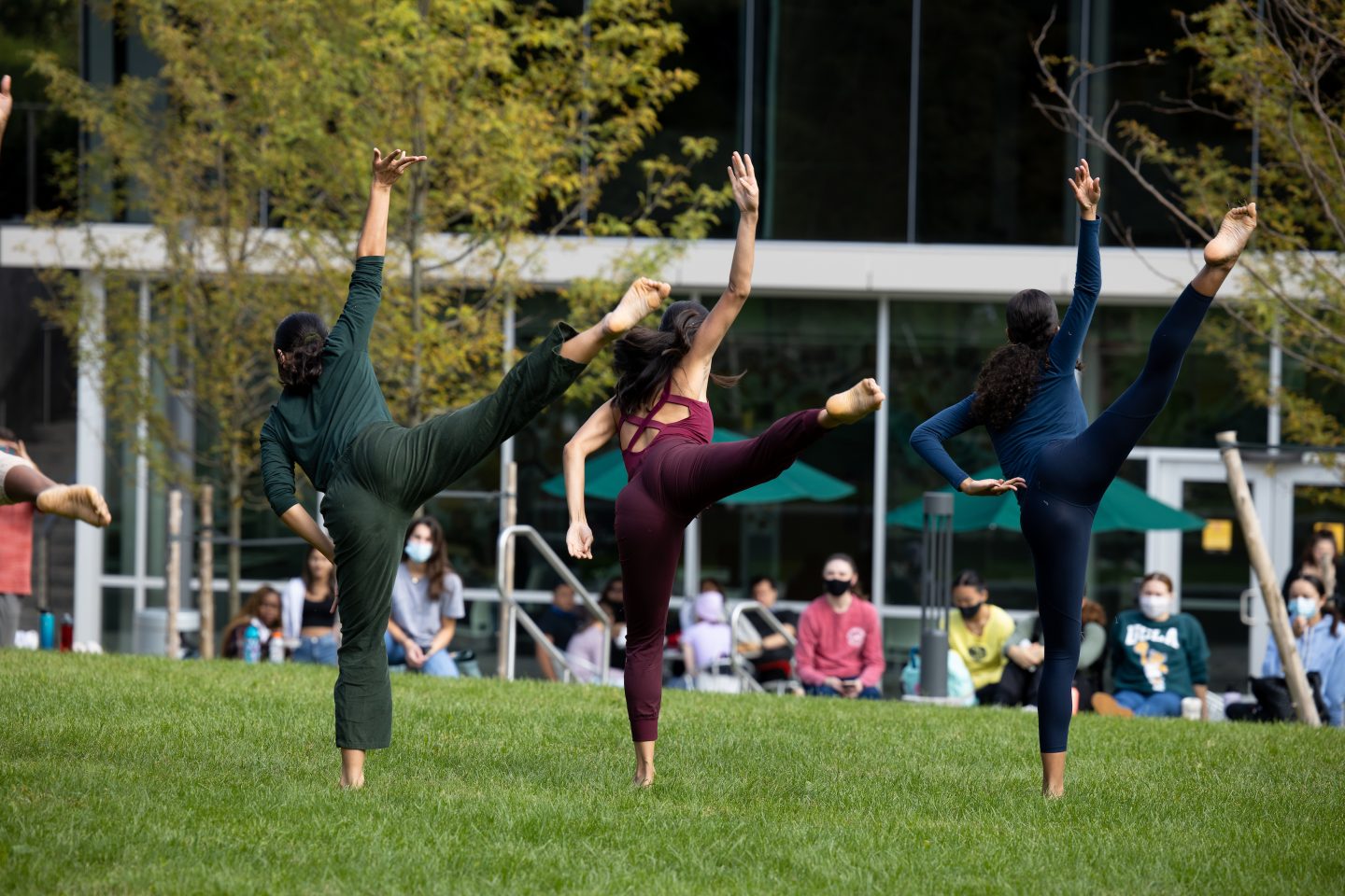 Adelphi Dance students perform on the lawn during the 2021 Fall Arts Festival.