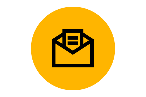 icon of open envelope with letter inside