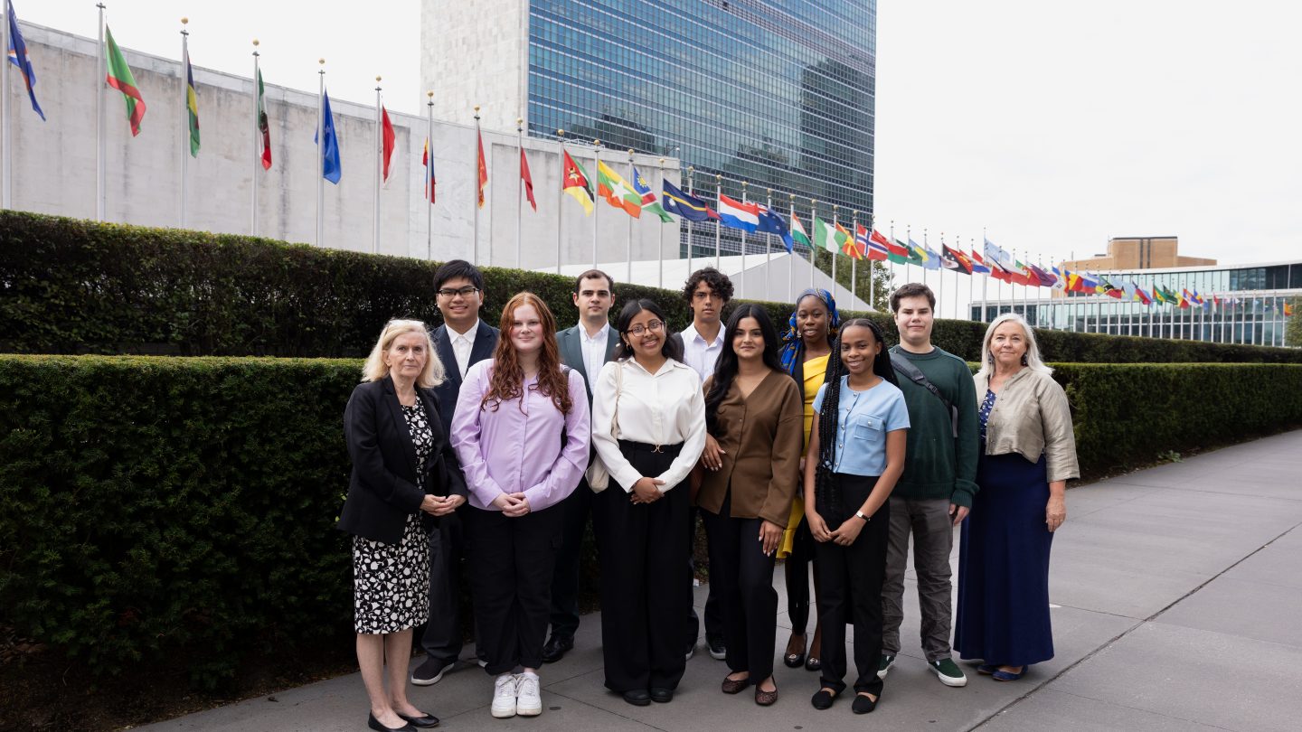Adelphi international affairs students visiting the United Nations in NYC.