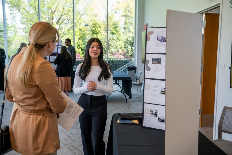 High school junior presents his work at Adelphi University's annual conference for a chance to win a full-tuition scholarship.