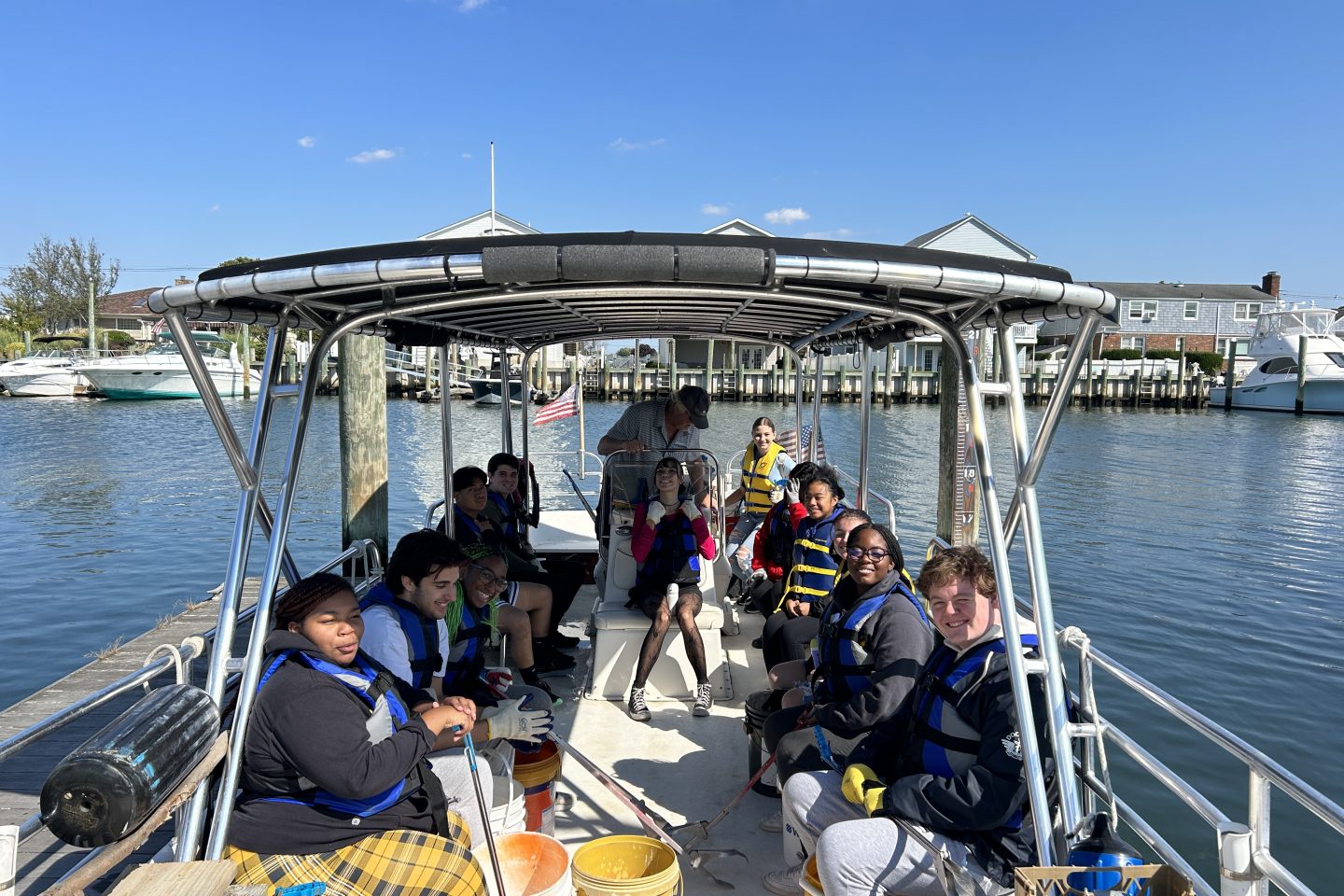 Adelphi students head out on the boat for Operation SPLASH