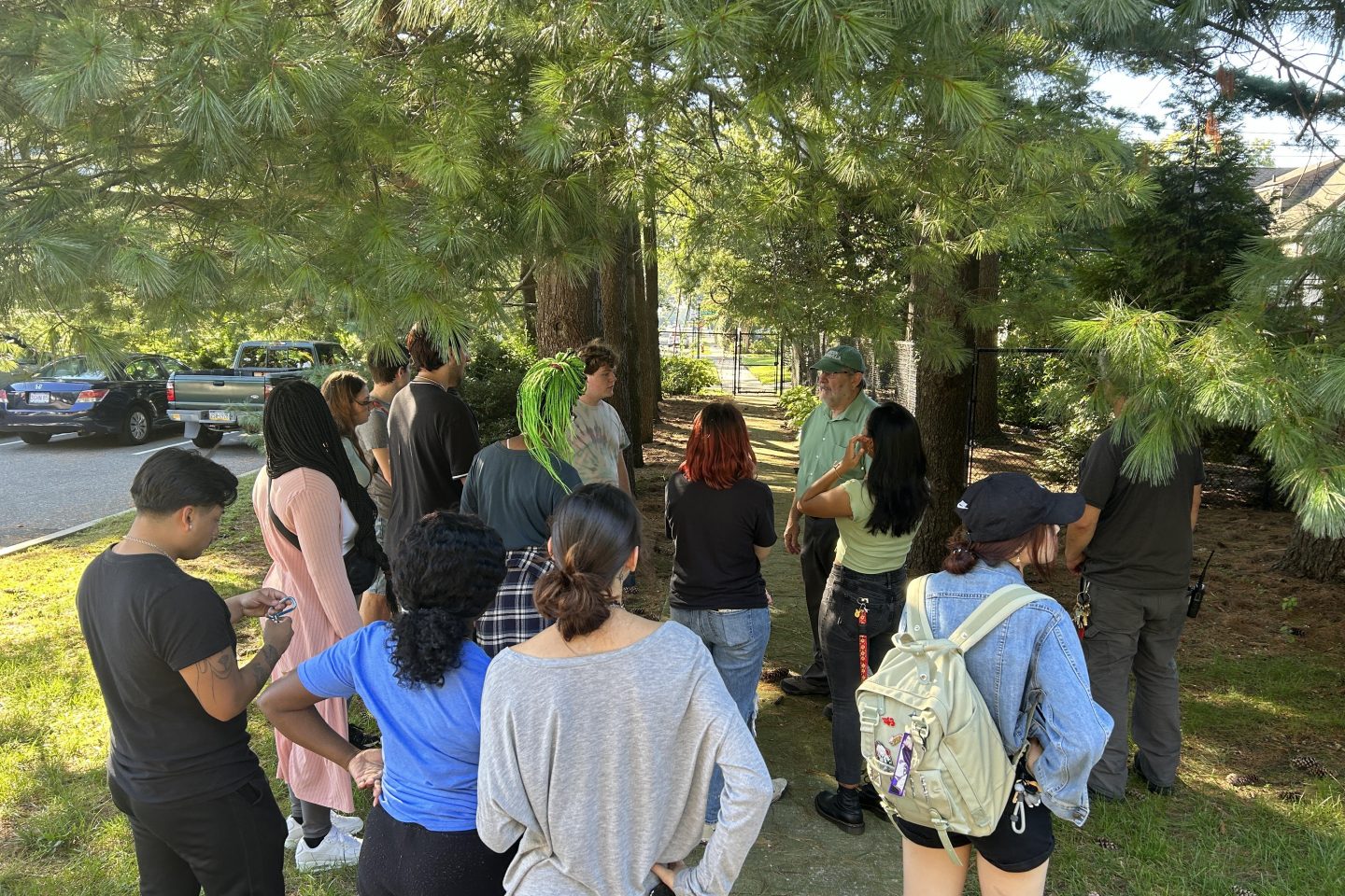 Robert Conaghan, Associate Director of Facilities, gave our LLC students a tour of our campus Arboretum. Students placed their kindness rocks with positive messages during the tour.