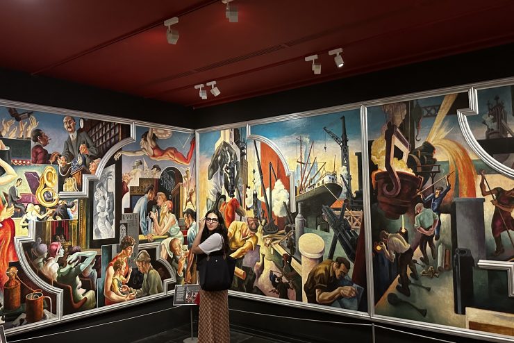 A continuous painting by Thomas H Benton in the Met Museum