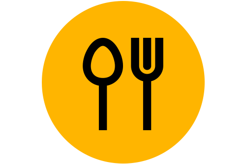 Icon of a plate and silverware
