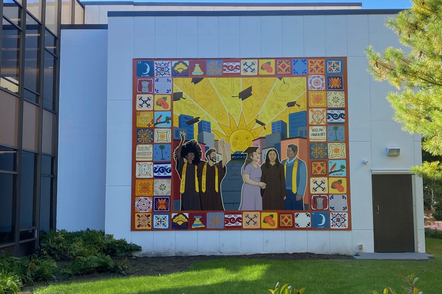 Mural painted on the side of a building