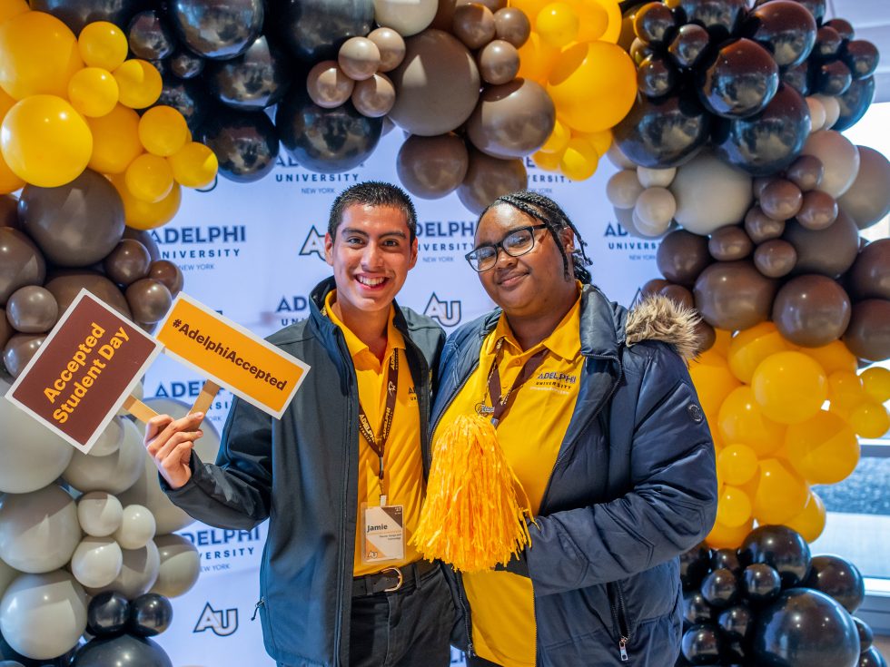 Adelphi student ambassadors at Accepted Students Day
