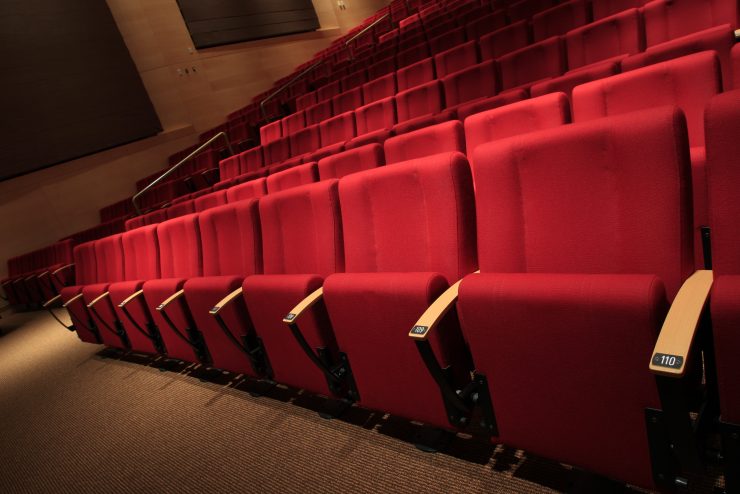 Concert Hall red seats at the Adelphi University PAC