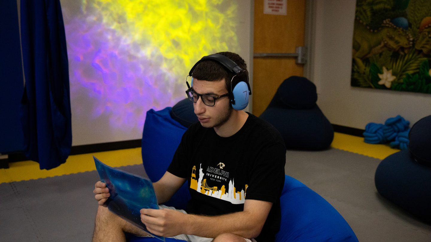 Adelphi has a sensory room for neurodiverse students.