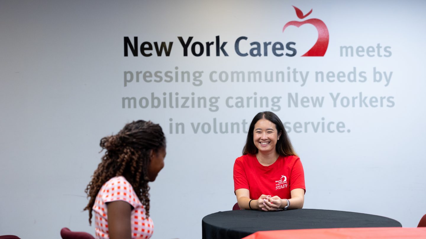 New York Cares internship with Adelphi students