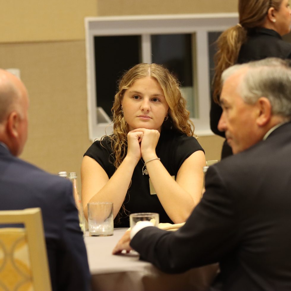 Adelphi student listens to distinguished alumni