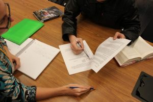 Papers on a desk