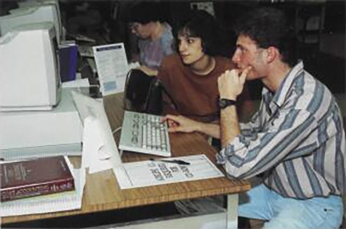Adelphi University computer lab, 1990