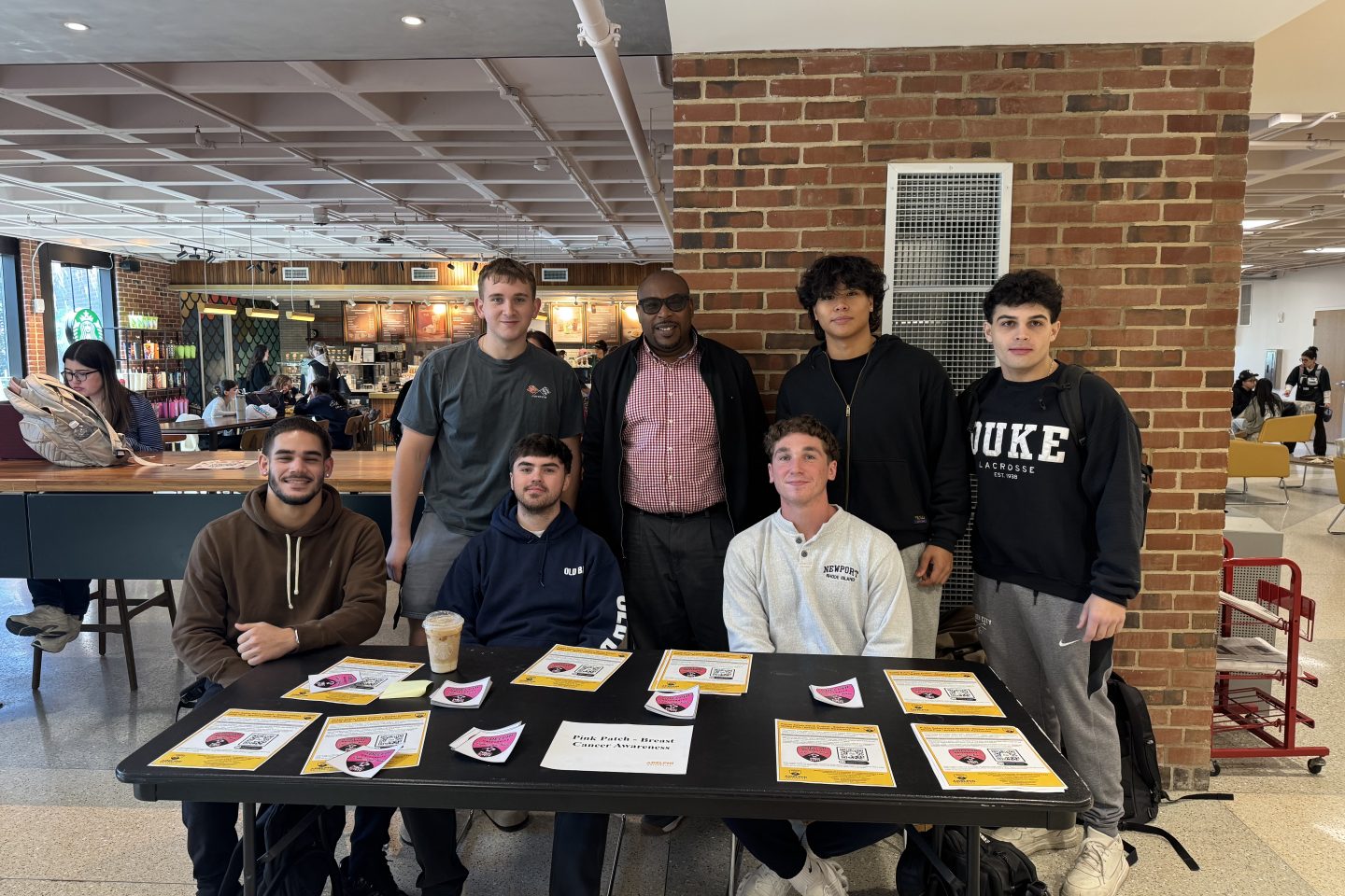 Members of Kappa Sigma with the Assistant Vice President of Public Safety and Emergency Management, James Francis