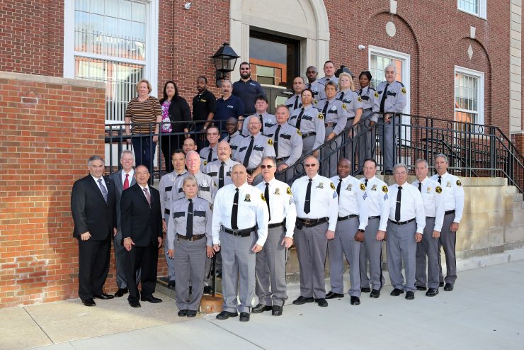 A group photo of Public safety officers at Adelphi