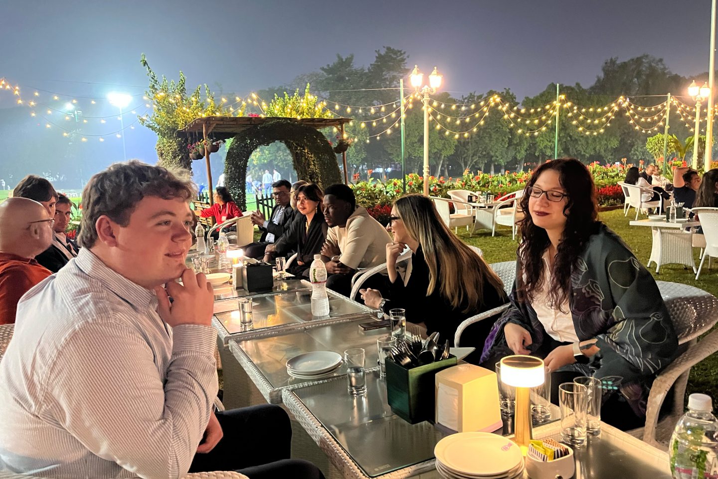 Bhisé Global Learning Experience students networked with Adelphi alumni living in Mumbai.