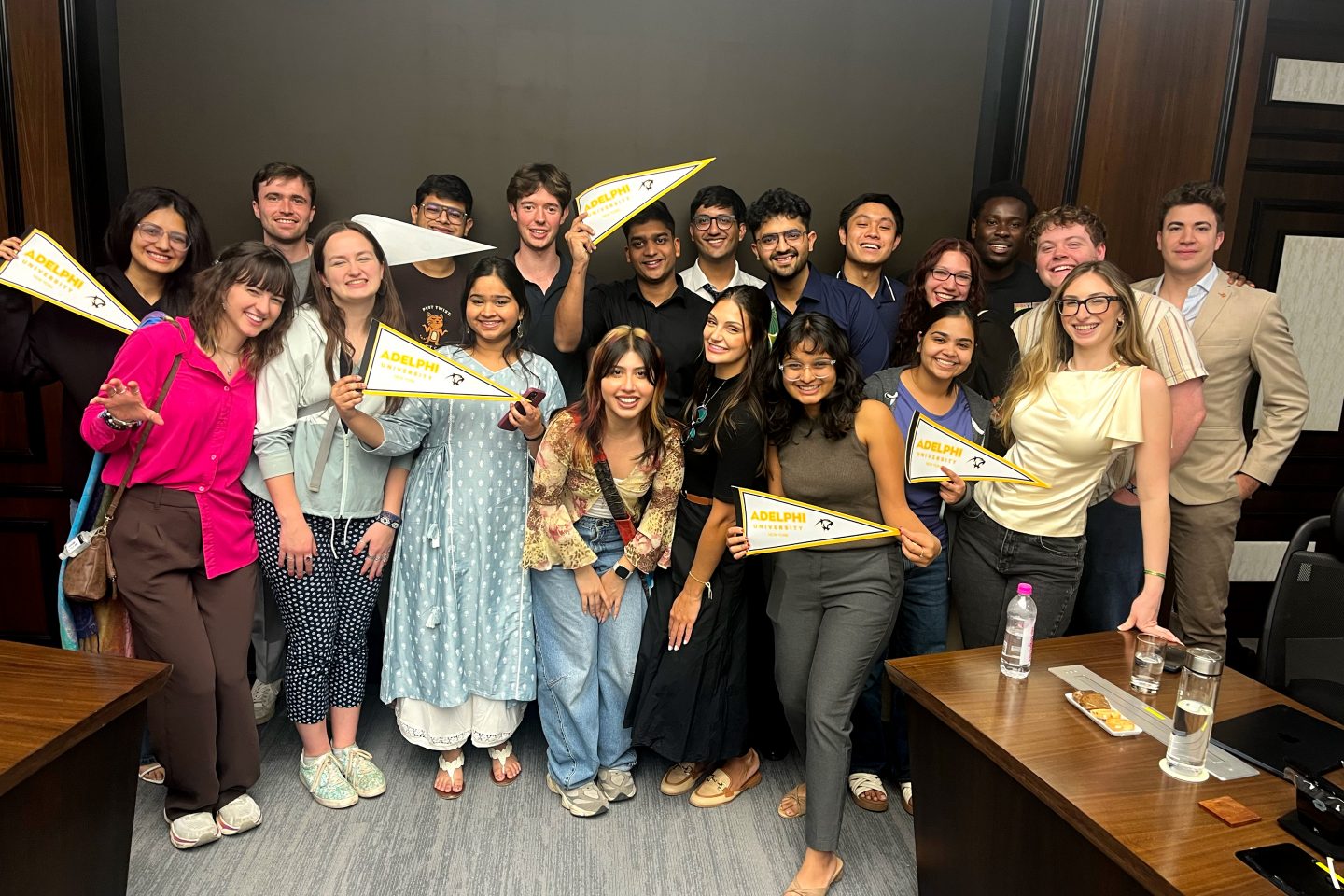 The Bhisé Global Learning Experience students network with students form the Indian School of Business (ISB) in Hyderabad.