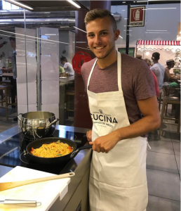 Anthony volunteering in Florence, Italy