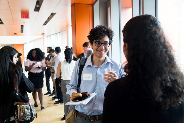A career networking event at Adelphi.