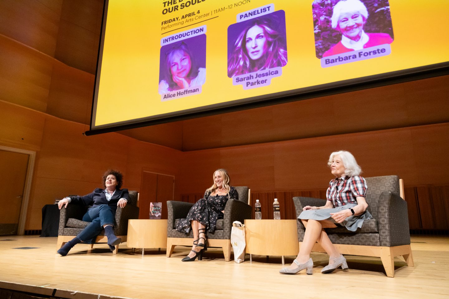 The festival kicked off with a lively keynote conversation, moderated by author Adriana Trigiani, with award-winning actress Sarah Jessica Parker and her mother, Barbara Forste.