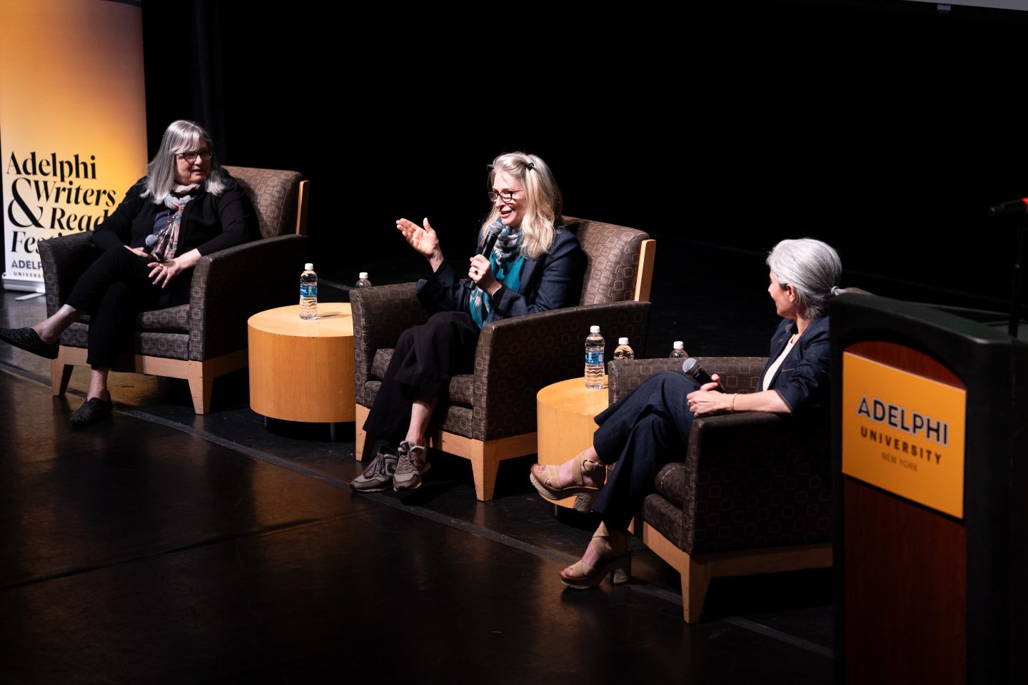 Festival founder Alice Hoffman (Practical Magic) and Lisa Genova (Still Alice) participated in the “Book to Film: Behind the Scenes” panel discussion moderated by Ann Leary (The Good House).