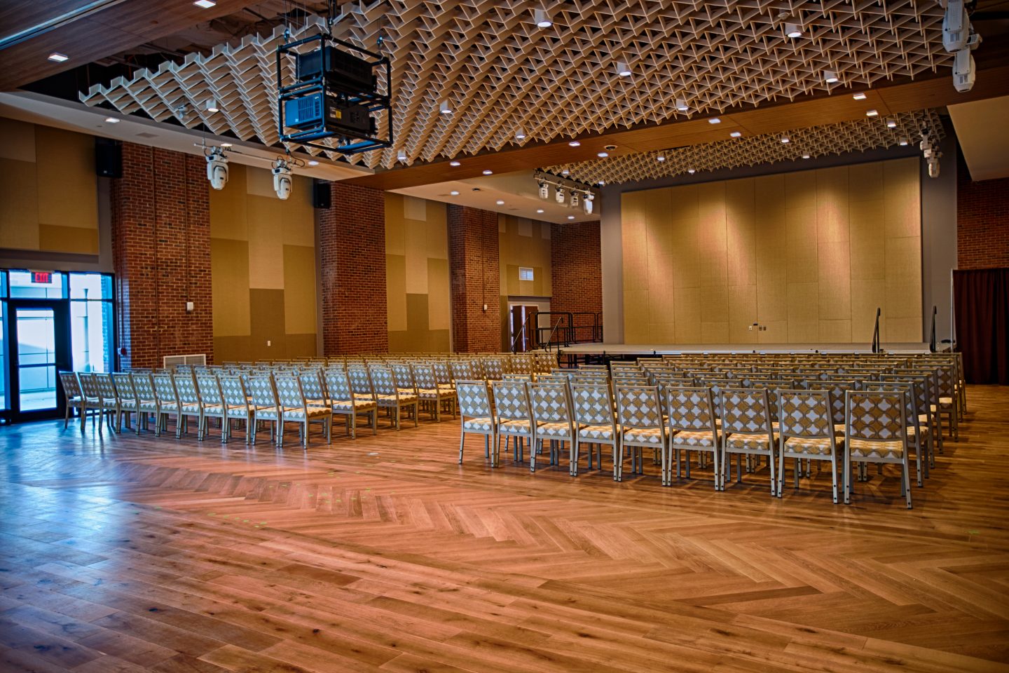 Seating in the Thomas Dixon Lovely Ballroom in the UC