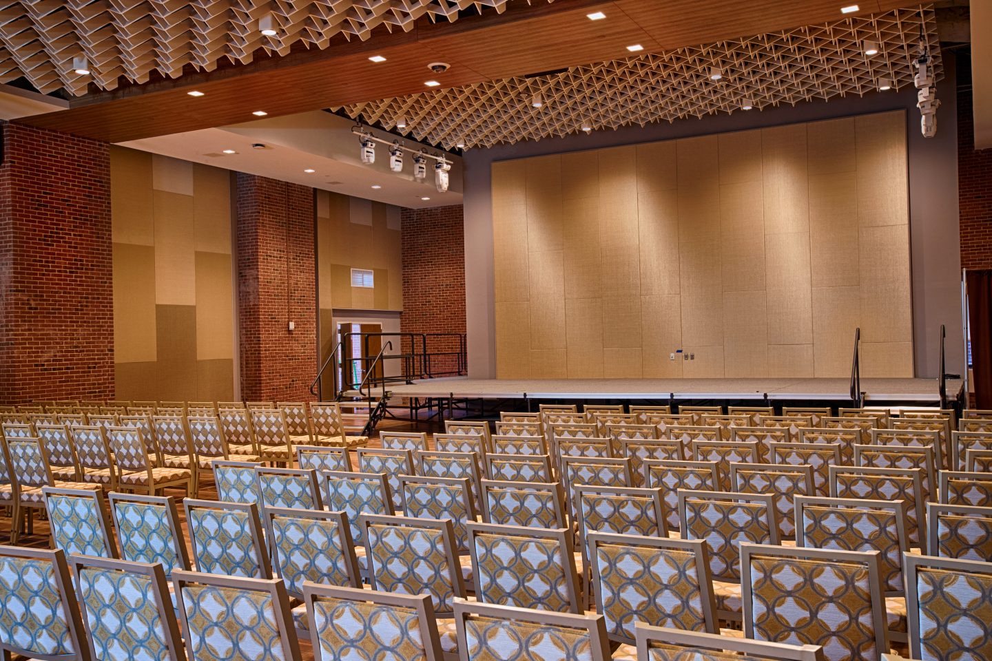 Seating in the Thomas Dixon Lovely Ballroom in the UC