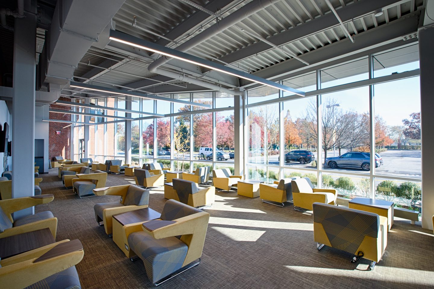 Seating area in the student lounge on the first floor of the the UC