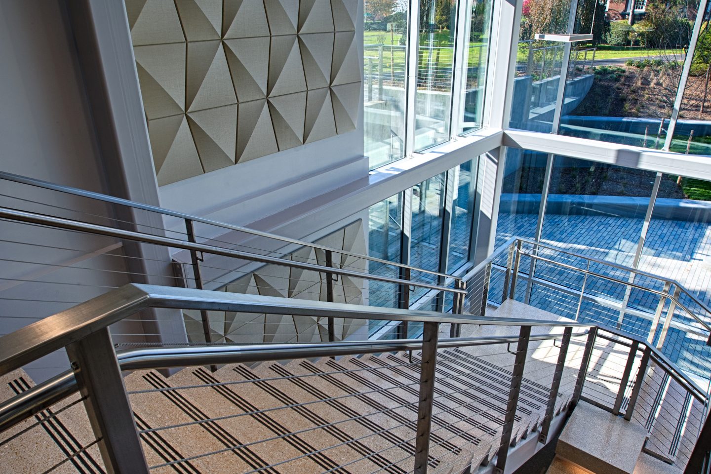 Staircase to the dining area in the UC