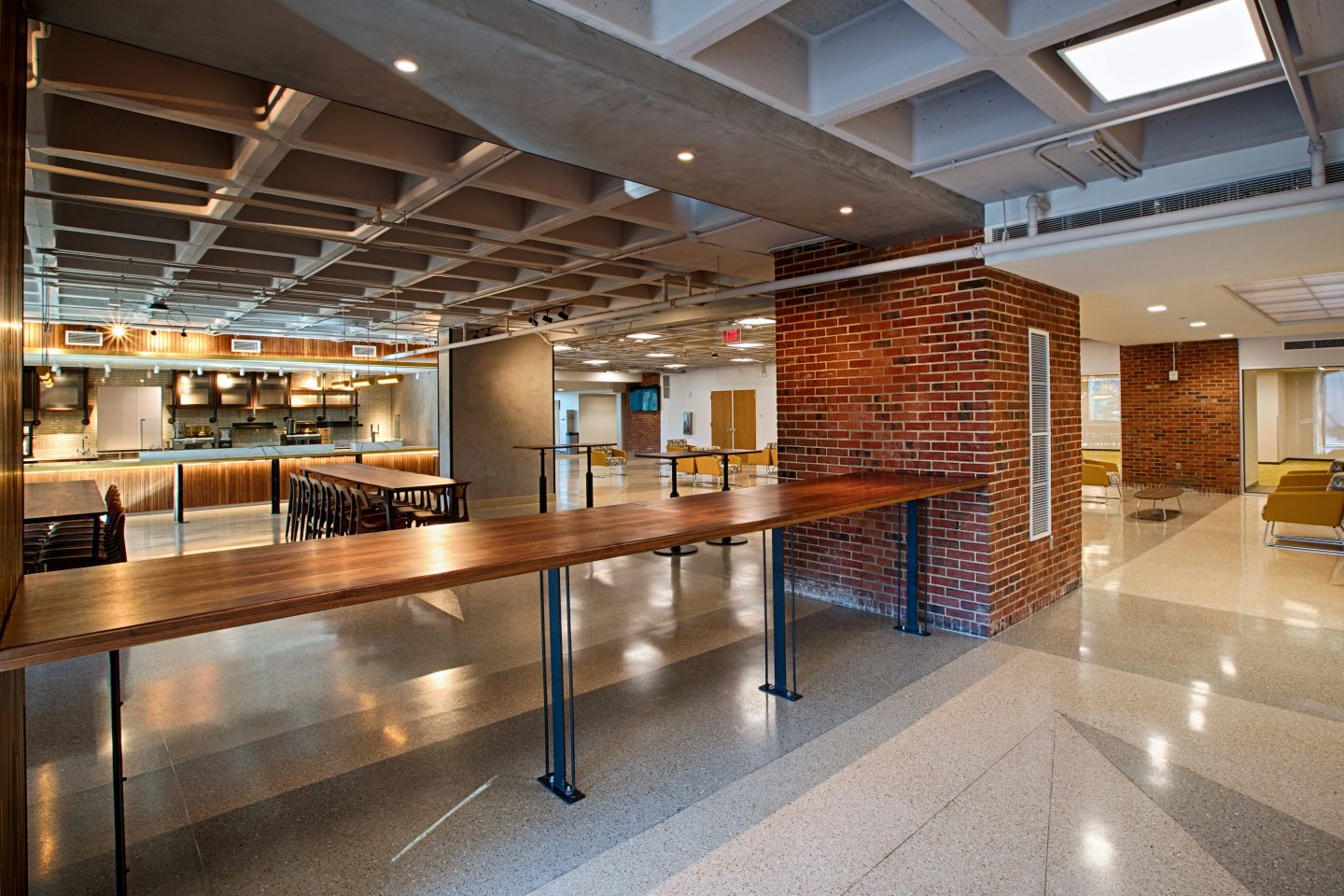 Counter space at the full Starbucks in the UC